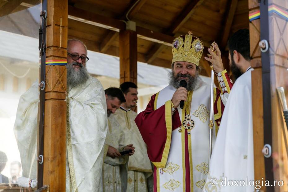 PS Nichifor rostind cuvântul de învățătură / Foto: pr. Silviu Cluci